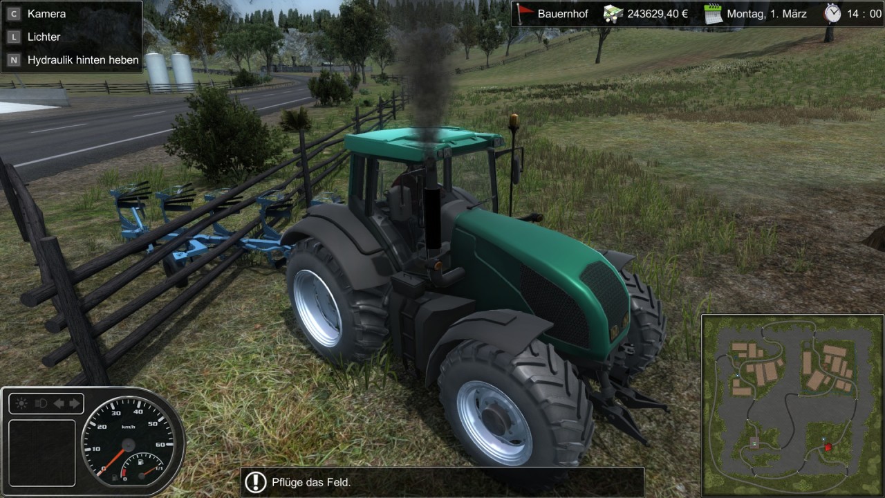 Mit dem Grubber kann man einfach durch den Zaun fahren